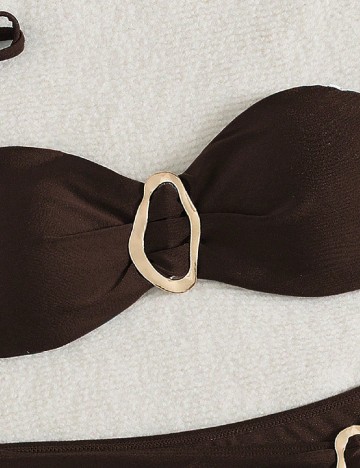 Costum de baie SHEIN, maro