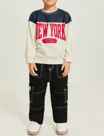Bluza Shein Kids, crem