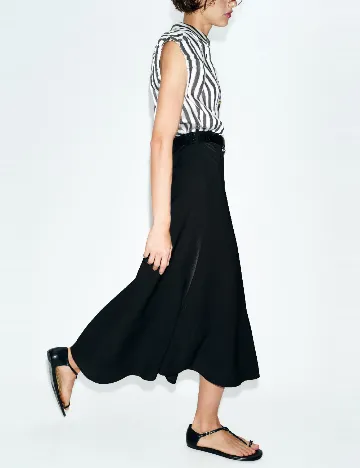 Rochie medie Zara, alb/negru