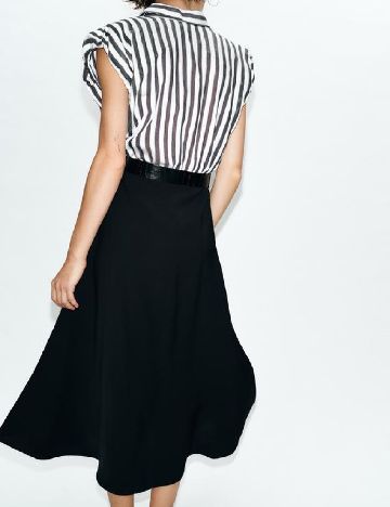 Rochie medie Zara, alb/negru