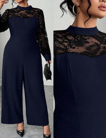 Salopeta SHEIN CURVE, bleumarin