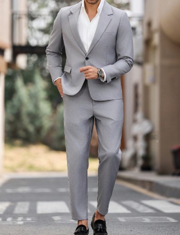 Costum SHEIN Plus Size Men, gri
