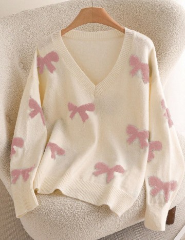 Pulover SHEIN CURVE, ecru
