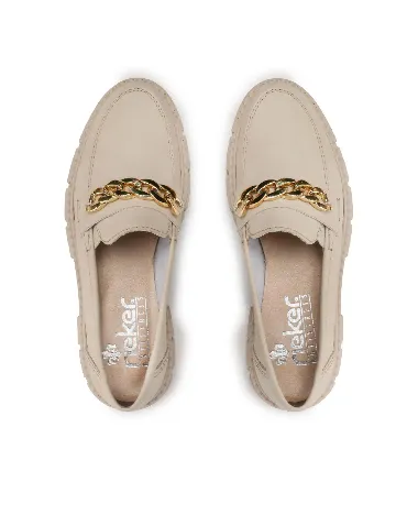 Mocasini Rieker, crem