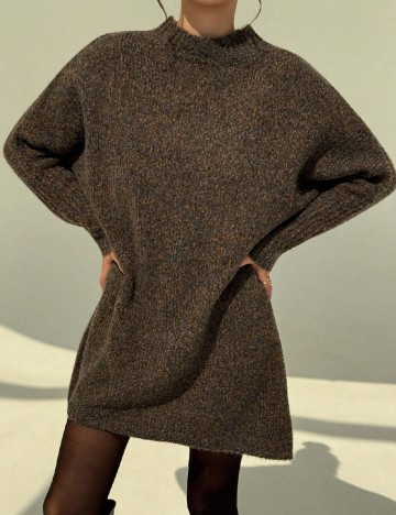 Rochie scurta SHEIN, maro