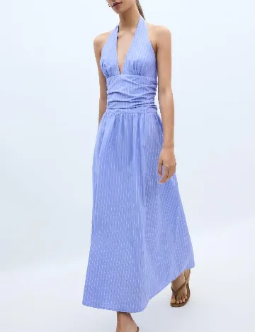 Rochie lunga Stradivarius, albastru