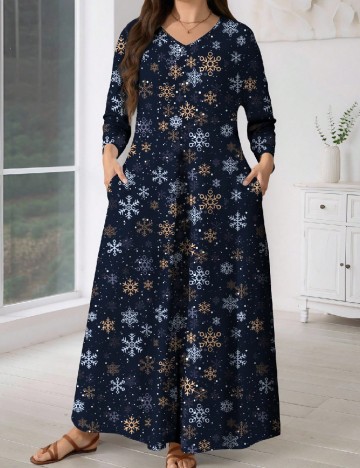 Rochie lunga SHEIN CURVE, albastru