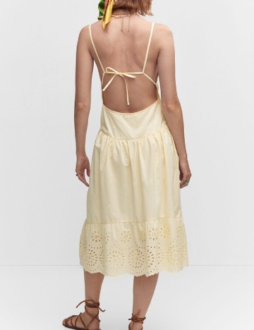 Rochie medie Mango, galben
