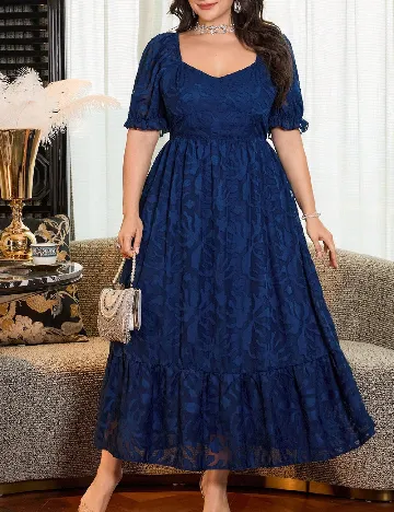 Rochie medie SHEIN CURVE, albastru