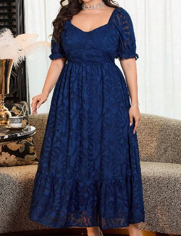 Rochie medie SHEIN CURVE, albastru