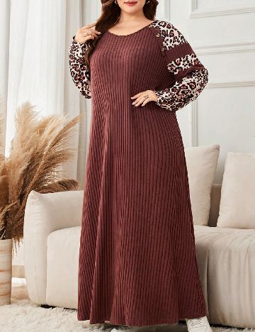 Rochie lunga SHEIN CURVE, maro