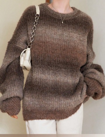 Pulover Oversize Dazy, maro