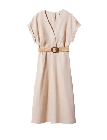 Rochie medie Mango, bej