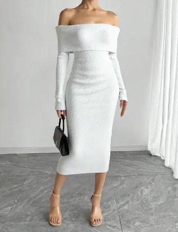 Rochie medie SHEIN, alb