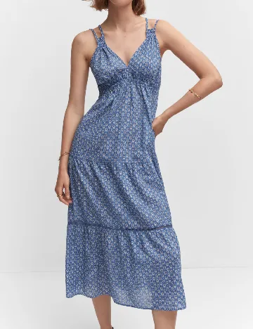 Rochie medie Mango, albastru