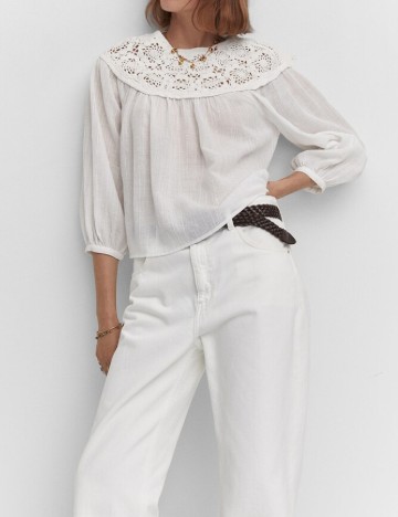 Bluza Mango, alb