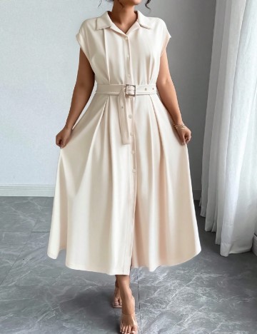 Rochie medie SHEIN CURVE, crem