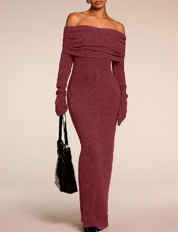 Rochie lunga SHEIN, roz pudra inchis
