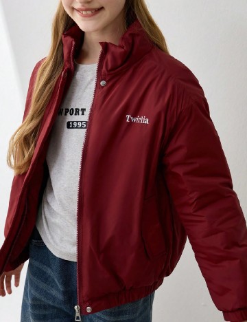 Geaca Shein Kids, rosu