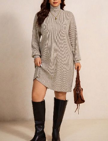 Rochie scurta SHEIN CURVE, gri