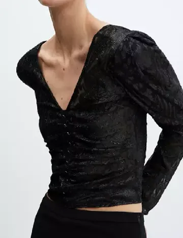 Bluza Mango, negru