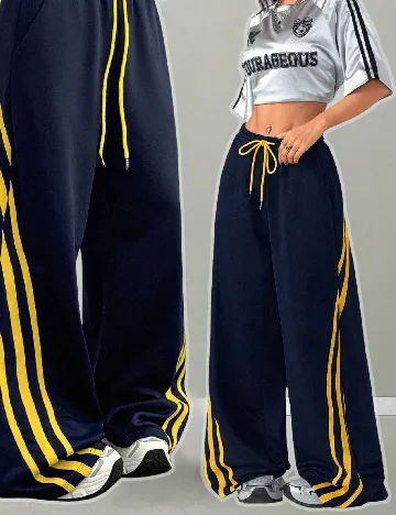 Pantaloni SHEIN, bleumarin