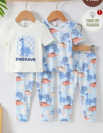 Set pijamale 2 bucati Shein Kids, albastru