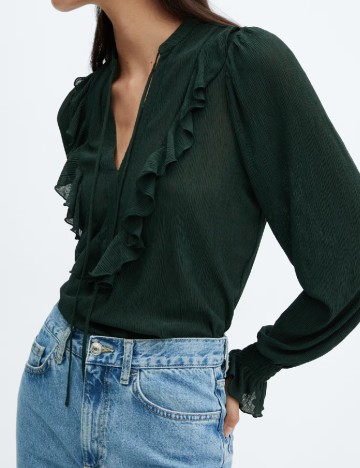 Bluza Mango, verde