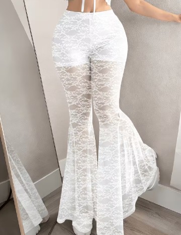Pantaloni SHEIN, alb