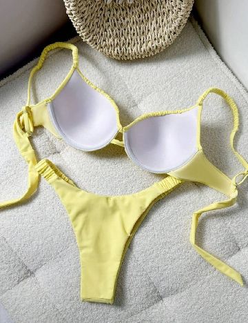 Costum de baie SHEIN, galben