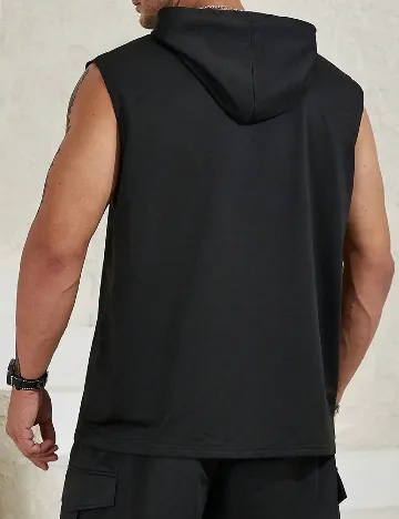 Hanorac SHEIN Plus Size Men, negru