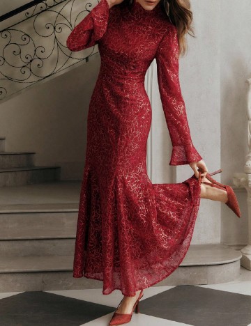 Rochie lunga Anewsta, rosu