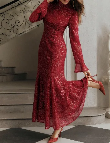 Rochie lunga Anewsta, rosu