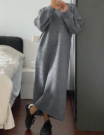 Rochie lunga Dazy, gri
