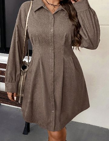 Rochie scurta SHEIN CURVE, maro