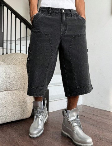 Pantaloni scurti SHEIN, negru