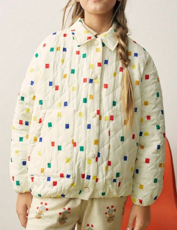 Geaca Shein Kids, galben deschis