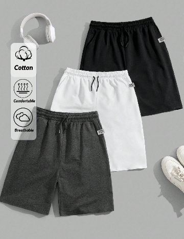 Set Pantaloni scurti 3 perechi SHEIN, mix culori