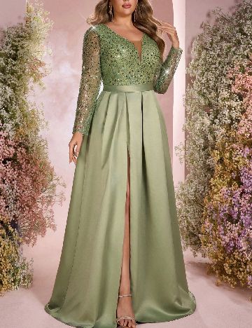 Rochie lunga SHEIN CURVE, verde