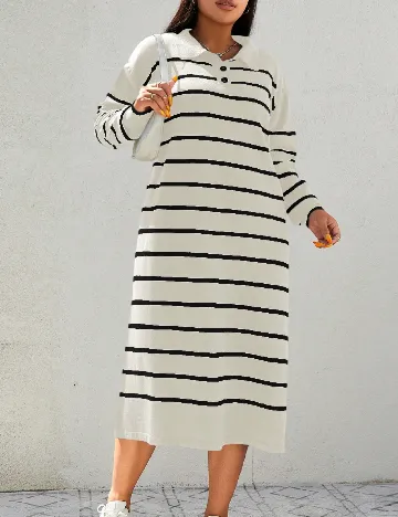 Rochie medie SHEIN CURVE, ecru