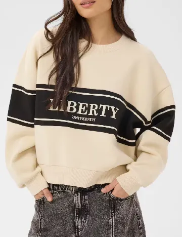 Bluza Oversize Kaffe, crem