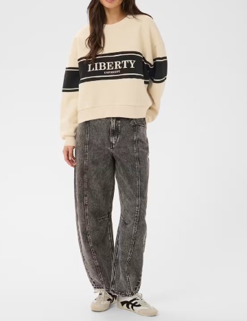 Bluza Oversize Kaffe, crem