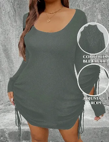 Rochie scurta SHEIN CURVE, gri