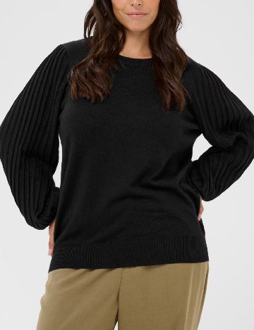 Bluza Kaffe Curve, negru