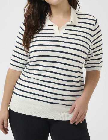 Bluza Kaffe Curve, alb