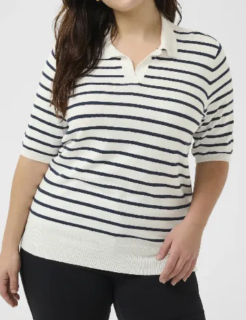 Bluza Kaffe Curve, alb