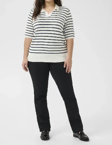 Bluza Kaffe Curve, alb