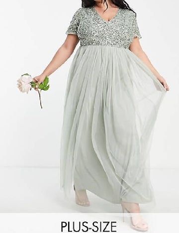 Rochie lunga Maya Deluxe, verde