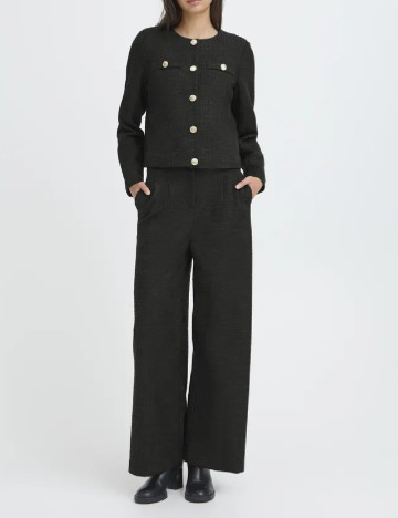 Pantaloni Ichi, negru