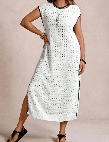 Rochie medie SHEIN CURVE, alb